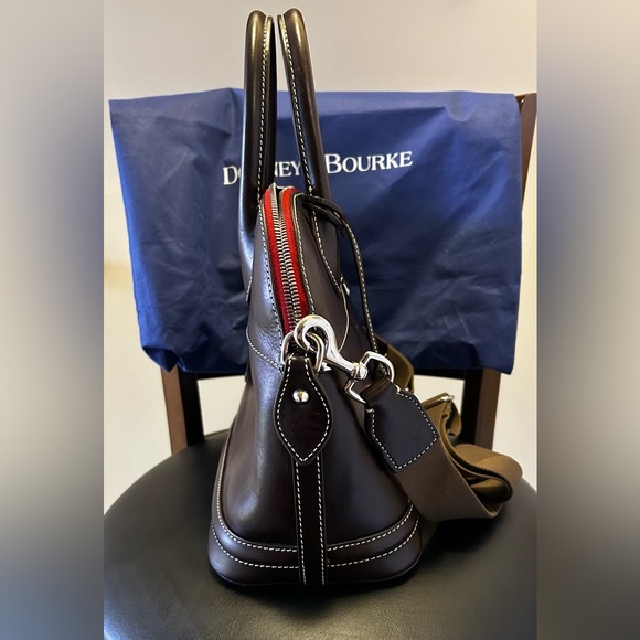 Dooney Bourke Toscana Florentine somed satchel, ESPRESSO, comes with dust bag - Picture 3 of 10